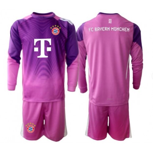 Bayern Munich Torwart Replik 3rd trikot Kinder 2025-26 Langarm (+ Kurze Hosen)